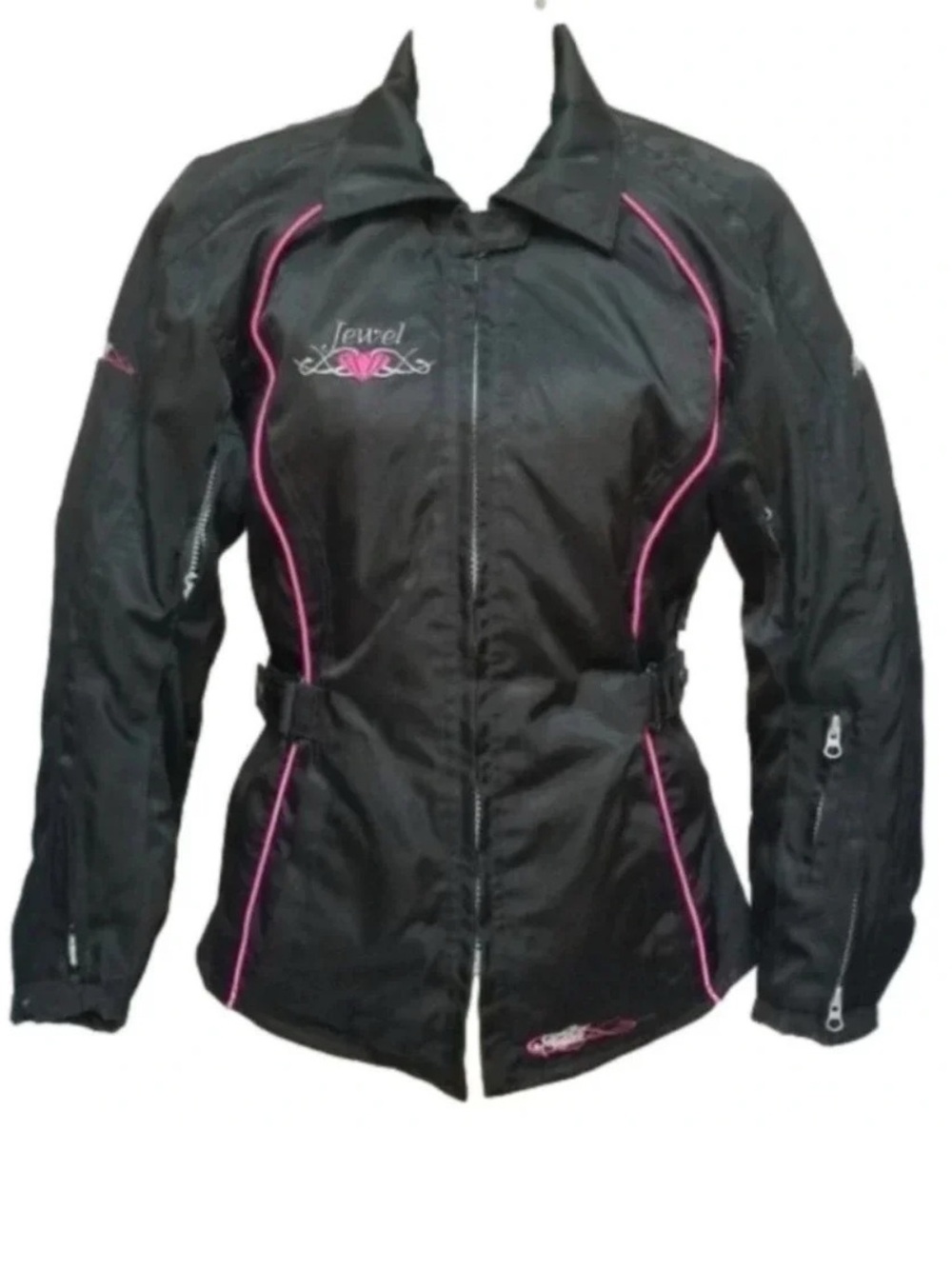 M2r jewel motorcycle jacket black pink 8